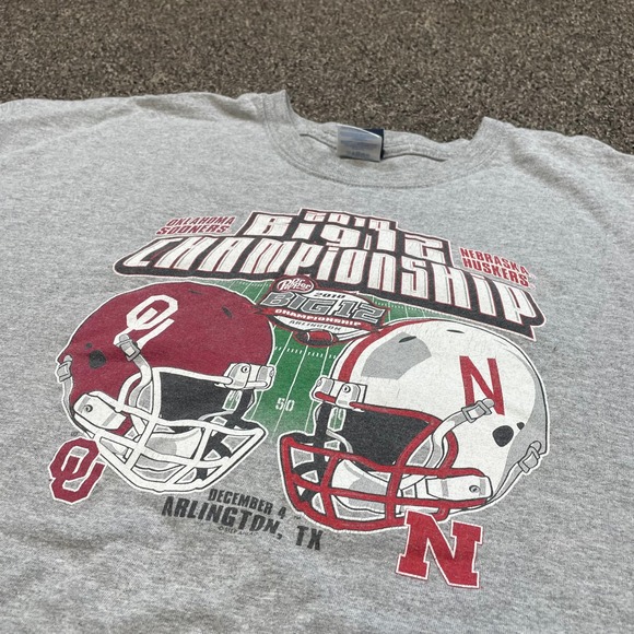 Step Ahead Sportswear Other - Step Ahead 2010 Big 12 Championship Oklahoma vs Nebraska T-Shirt Gray 2XL